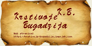 Krstivoje Bugadžija vizit kartica
